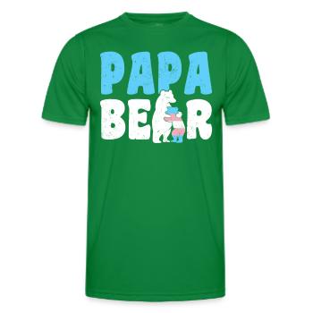 Papa Bear - Männer Funktions-T-Shirt - Kelly Green - Vorne - AI Model Male 178 dark (178cm)