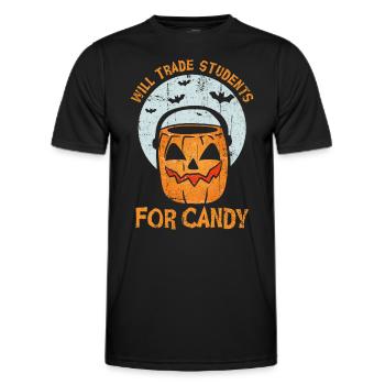 Will Trade Students For Candy - Men's Functional T-Shirt - black - Front - AI Model Male 178 dark (178cm)