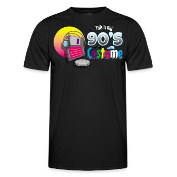 This Is My 90s Costume - Männer Funktions-T-Shirt - Schwarz - Vorne - AI Model Male 178 dark (178cm)