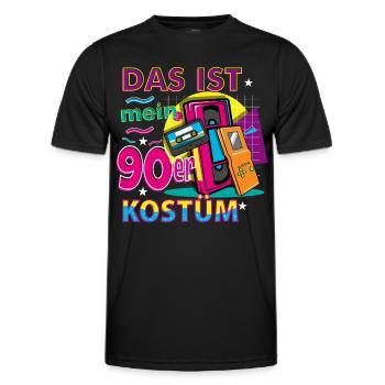 Das ist mein 90er Kostüm - Männer Funktions-T-Shirt - Schwarz - Vorne - AI Model Male 178 dark (178cm)
