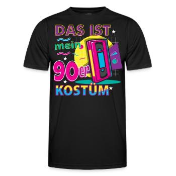 Das ist mein 90er Kostüm - Männer Funktions-T-Shirt - Schwarz - Vorne - AI Model Male 178 dark (178cm)