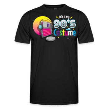This Is My 90s Costume - Männer Funktions-T-Shirt - Schwarz - Vorne - AI Model Male 178 dark (178cm)