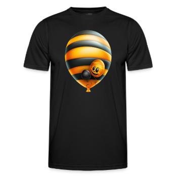 Creepy and beautiful pumpkin balloon for Halloween! - Men's Functional T-Shirt - black - Front - AI Model Male 178 dark (178cm)