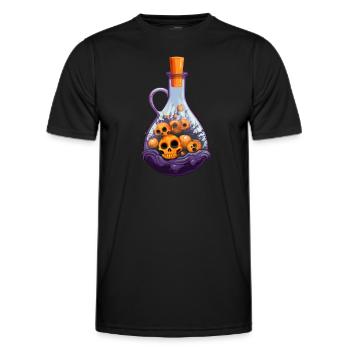 Creepy Skulls: Candy Collectors Halloween - Men's Functional T-Shirt - black - Front - AI Model Male 178 dark (178cm)