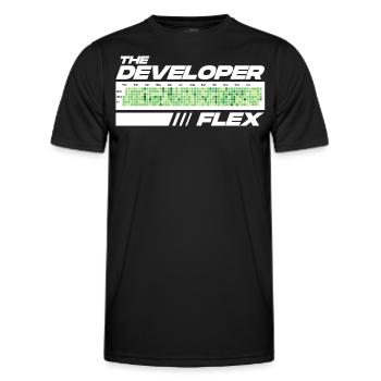 Programmeur Humour Coding Blagues Développeur - T-shirt sport Homme - noir - Devant - AI Model Male 178 dark (178cm)