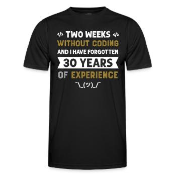 Programmeur Humour Coding Blagues Développeur - T-shirt sport Homme - noir - Devant - AI Model Male 178 dark (178cm)