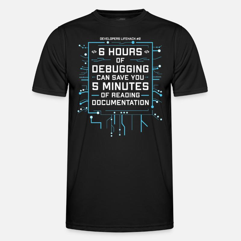 Programmierer Humor Coding Witze Entwickler - Männer Funktions-T-Shirt - Schwarz