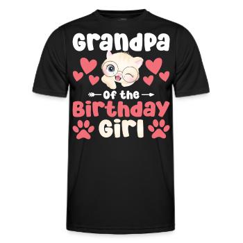 Grandpa Of The Birthday Girl - Männer Funktions-T-Shirt - Schwarz - Vorne - AI Model Male 178 dark (178cm)