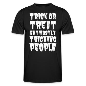 Halloween Cynicism: Trick or Treat Mostly Tricking - Men's Functional T-Shirt - black - Front - AI Model Male 178 dark (178cm)