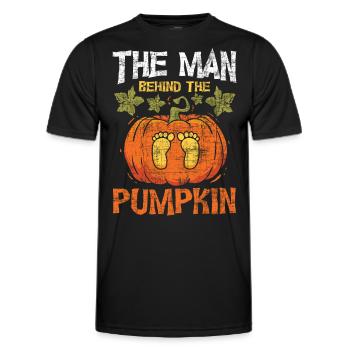The Man Behind The Pumpkin - Men's Functional T-Shirt - black - Front - AI Model Male 178 dark (178cm)