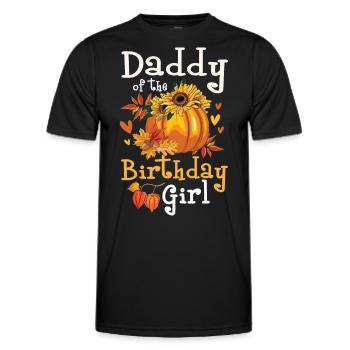 Daddy Of The Birthday Girl - Men's Functional T-Shirt - black - Front - AI Model Male 178 dark (178cm)