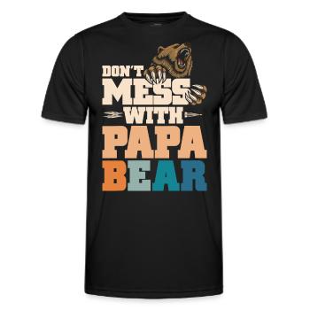 Ne plaisante pas avec Papa Bear - T-shirt sport Homme - noir - Devant - AI Model Male 178 dark (178cm)