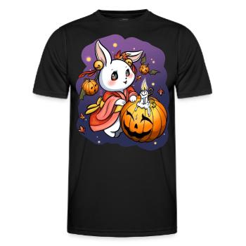 Lapin Obon mignon - T-shirt sport Homme - noir - Devant - AI Model Male 178 dark (178cm)
