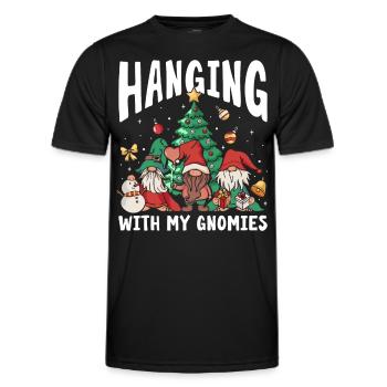 Hanging With My Gnomies - Männer Funktions-T-Shirt - Schwarz - Vorne - AI Model Male 178 dark (178cm)