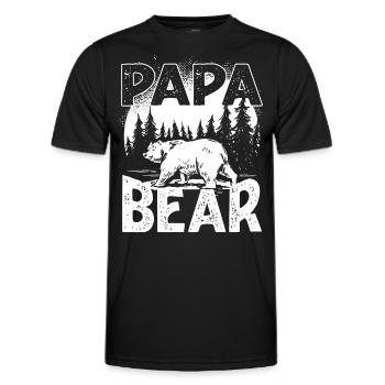 Papa Bear - Männer Funktions-T-Shirt - Schwarz - Vorne - AI Model Male 178 dark (178cm)