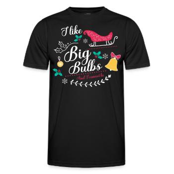 J’aime Big Bulbs et je ne peux pas mentir - Noël - T-shirt sport Homme - noir - Devant - AI Model Male 178 dark (178cm)