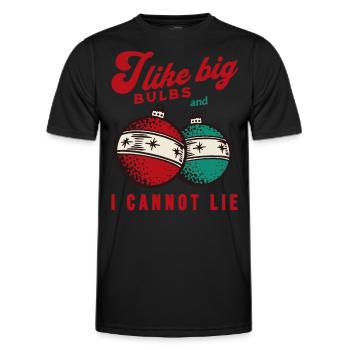 J’aime Big Bulbs et je ne peux pas mentir - Noël - T-shirt sport Homme - noir - Devant - AI Model Male 178 dark (178cm)
