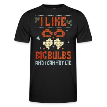 J’aime Big Bulbs et je ne peux pas mentir - Noël - T-shirt sport Homme - noir - Devant - AI Model Male 178 dark (178cm)