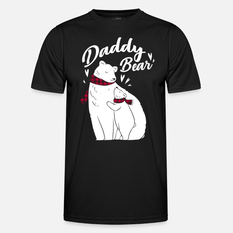 Daddy Bear - Männer Funktions-T-Shirt - Schwarz
