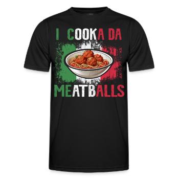 I Cooka Da Boulettes de viande - T-shirt sport Homme - noir - Devant - AI Model Male 178 dark (178cm)