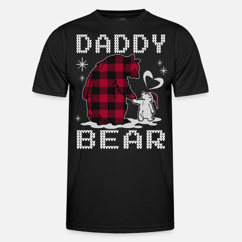 Daddy Bear - Männer Funktions-T-Shirt - Schwarz