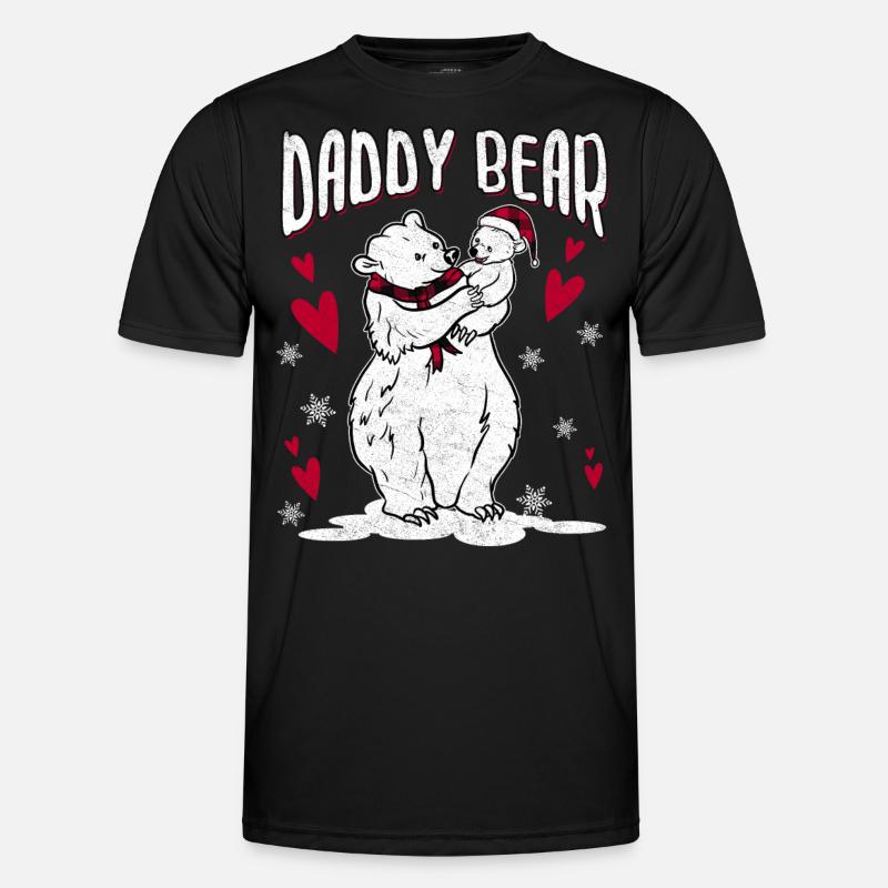 Daddy Bear - Männer Funktions-T-Shirt - Schwarz