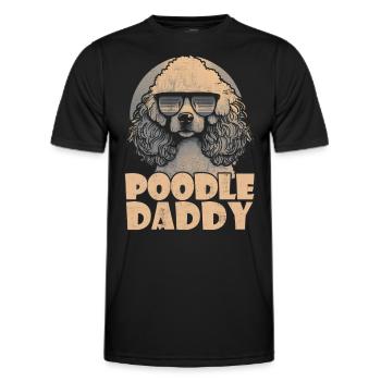Poodle Daddy - Männer Funktions-T-Shirt - Schwarz - Vorne - AI Model Male 178 dark (178cm)