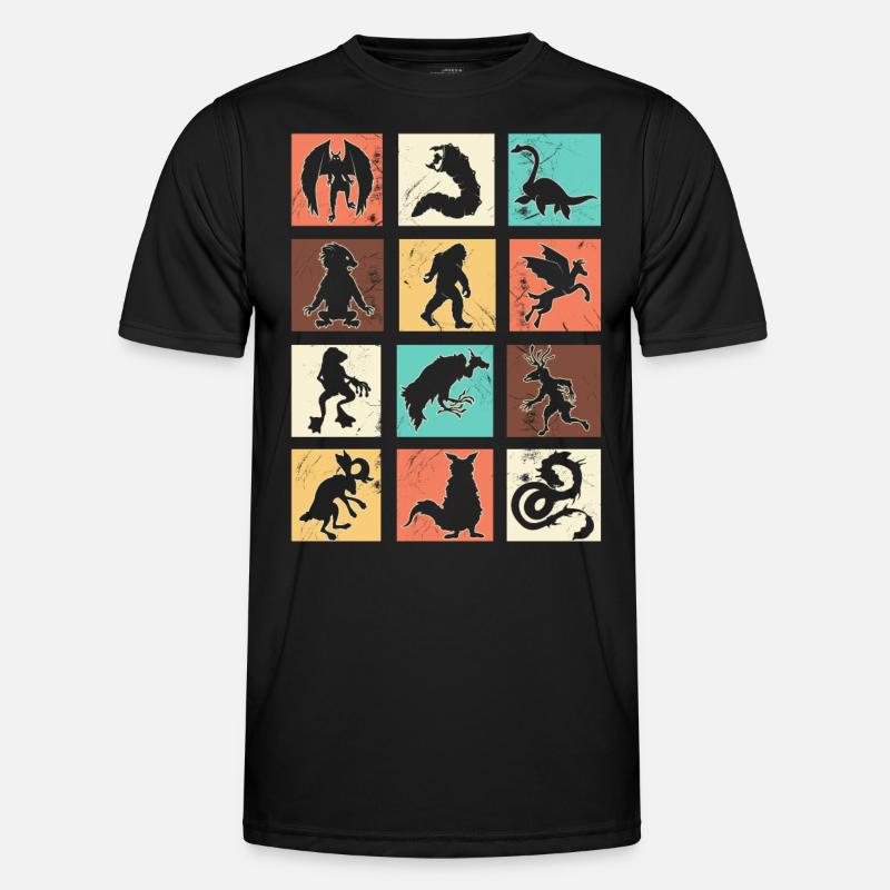 Kryptide monstre - Funktionsshirt til herrer - sort