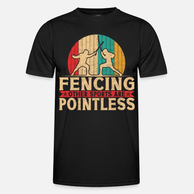 Fechtsport Fechter Säbelfechter - Männer Funktions-T-Shirt - Schwarz