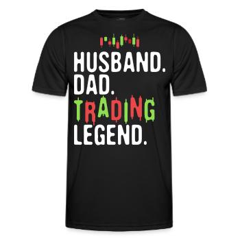Mari Papa Légende du commerce - T-shirt sport Homme - noir - Devant - AI Model Male 178 dark (178cm)