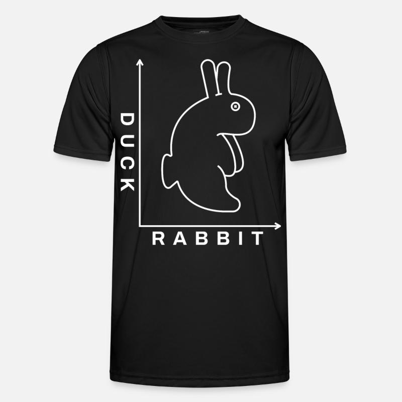 Rabbit Duck Illusion - Men's Functional T-Shirt - black