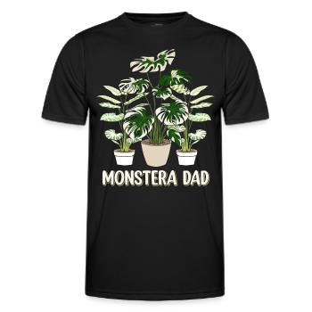Monstera Dad - Männer Funktions-T-Shirt - Schwarz - Vorne - AI Model Male 178 dark (178cm)