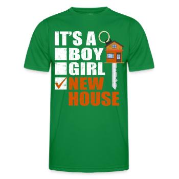 C’est une nouvelle maison - T-shirt sport Homme - vert - Devant - AI Model Male 178 dark (178cm)