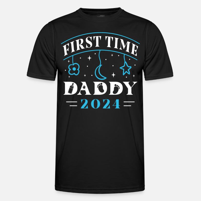First Time Daddy 2024 - Men's Functional T-Shirt - black