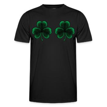 Kleeblatt Brüste - Männer Funktions-T-Shirt - Schwarz - Vorne - AI Model Male 178 dark (178cm)