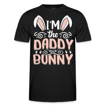 Je suis le papa lapin - T-shirt sport Homme - noir - Devant - AI Model Male 178 dark (178cm)
