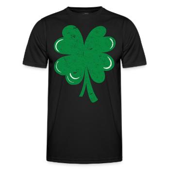 Trèfle à quatre feuilles - T-shirt sport Homme - noir - Devant - AI Model Male 178 dark (178cm)