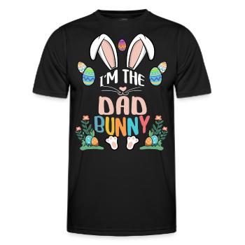 I'm The Dad Bunny - Männer Funktions-T-Shirt - Schwarz - Vorne - AI Model Male 178 dark (178cm)