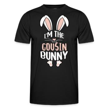 I'm The Cousin Bunny - Männer Funktions-T-Shirt - Schwarz - Vorne - AI Model Male 178 dark (178cm)
