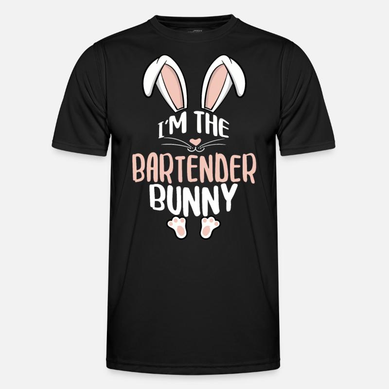 I'm The Bartender Bunny - Männer Funktions-T-Shirt - Schwarz
