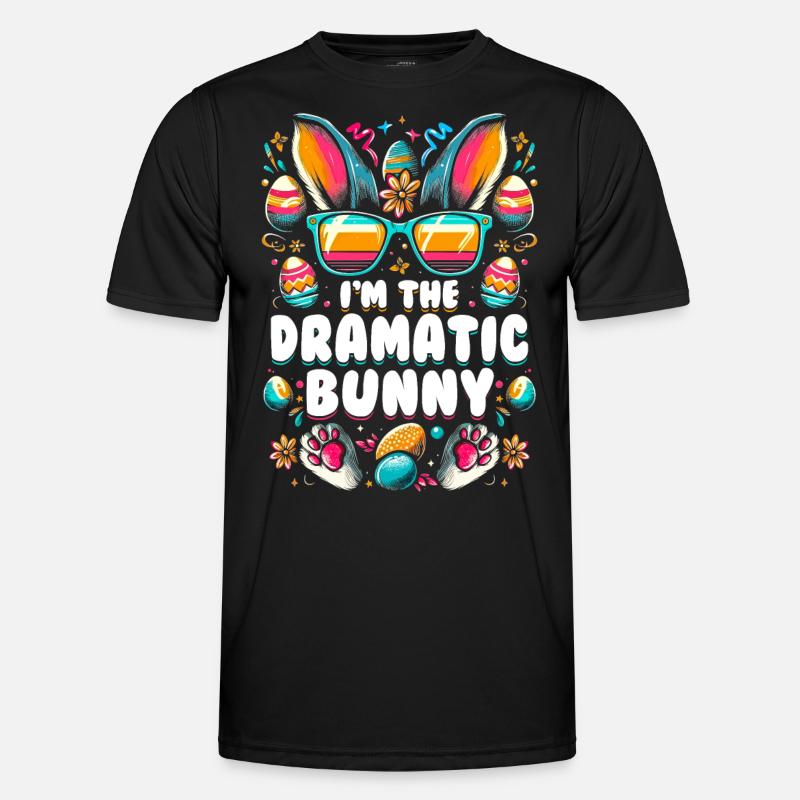 I'm The Dramatic Bunny - Männer Funktions-T-Shirt - Schwarz