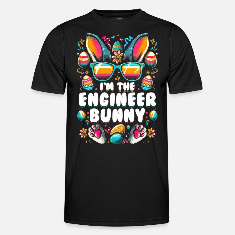 I'm The Engineer Bunny - Men's Functional T-Shirt - black