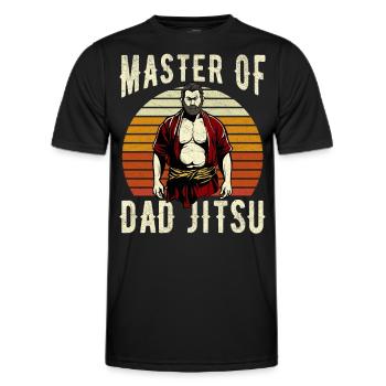Maître De Papa Jitsu - T-shirt sport Homme - noir - Devant - AI Model Male 178 dark (178cm)