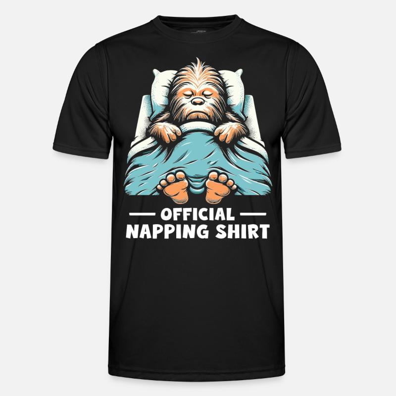 Official Napping Shirt - Männer Funktions-T-Shirt - Schwarz