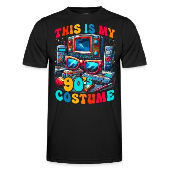Das ist mein 90er Kostüm - Männer Funktions-T-Shirt - Schwarz - Vorne - AI Model Male 178 dark (178cm)