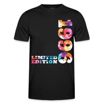 Colorful Birthday Limited Edition 1996 - Men's Functional T-Shirt - black - Front - AI Model Male 178 dark (178cm)