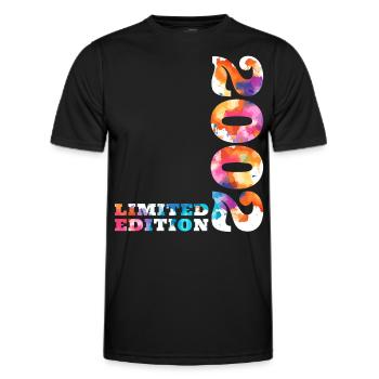 Colorful Birthday Limited Edition 2002 - Men's Functional T-Shirt - black - Front - AI Model Male 178 dark (178cm)