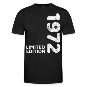 Birthday 1972 Limited Edition Vintage 1972 - Men's Functional T-Shirt - black - Front - AI Model Male 178 dark (178cm)