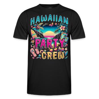 Hawaiian Party Crew - Men's Functional T-Shirt - black - Front - AI Model Male 178 dark (178cm)