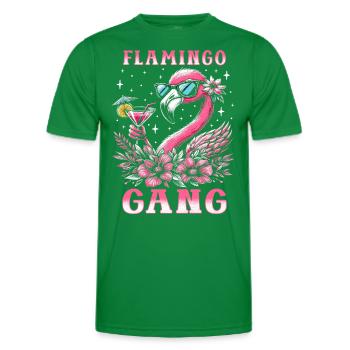 Gang des flamants roses - T-shirt sport Homme - vert - Devant - AI Model Male 178 dark (178cm)